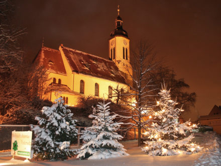 Pesterwitzer Kirche im Schnee